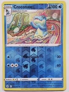 Tarjeta Pokémon REVERSE HOLO Croconaw 056/264 VLP/NM Fusion Strike Tomokazu Komiya - Imagen 1 de 3