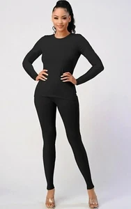 New Casual lounge Leggings with a Fashionable Matching Top - Picture 1 of 2