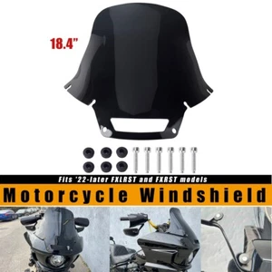 Dark Smoke Windscreen Windshield for Harley Softail Low Rider ST El Diabolo 22+ - Picture 1 of 12