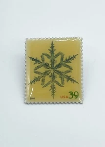 2006 Snowflake Christmas Holiday Forever USA 39 Cent Briefmarke Sammler Pin - Bild 1 von 3