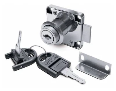 HOGART Schubladen Felgenschloss Ø19mm Zylinder chrom mit Klappschlüssel