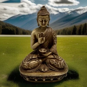 SEGENDER BUDDHA DEKORATIVE KUNSTHARZSTATUE 5,5" HOCH - Bild 1 von 5