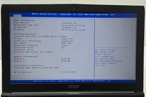 MSI Laptop MS-16JB i7-6700HQ 16GB RAM No HDD/OS GTX 1060 15" (FL) - Afbeelding 1 van 6
