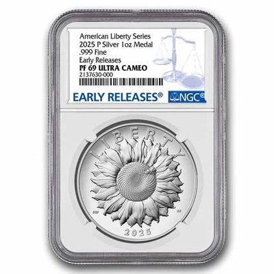 2025-P Silver American Liberty Medal PF-69 NGC (Early Release) - Image 1 of 3