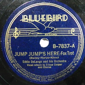 Eddie DeLange - Jump Jump's Here / Button, Button 1938 Bluebird B-7837 Swing! - Picture 1 of 4