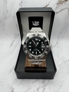 Brand New Modified Seiko Automatic GMT Watch Bruce Wayne GMT Master Style - Picture 1 of 6