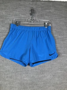 Nike Dri-FIT pantaloncino running donna piccolo blu orlo spacco leggero sportivo - Foto 1 di 9