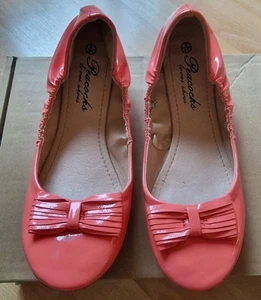 Ladies Peacocks Coral Peach Ballerina Slip-On Foldable Flat Shoes Size 8|41 - Picture 1 of 9