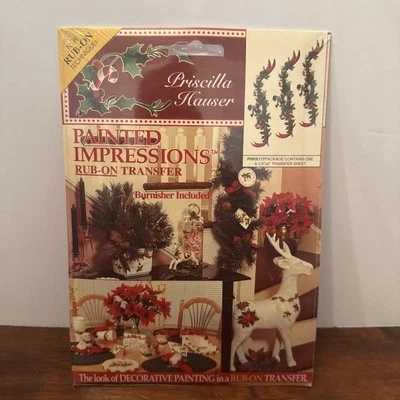 Priscilla Hauser Vtg 20 Rub On Transfer Designs PHRX117 Burnisher Included 1992 - Image 1 of 4