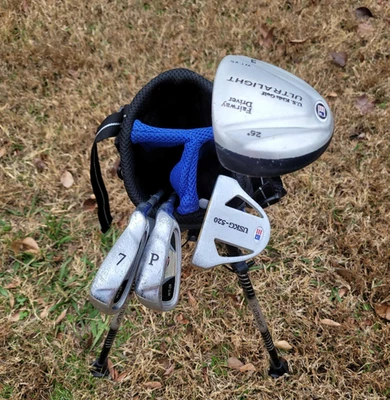 USKG US Kids Golf Set Ul-45 4 Clubs W/Bag Youth LH Juniors 42"-48" Tall Age 5-7 - Image 1 of 4