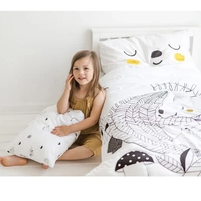 Rookie Humans Toddler Comforter Squirrel Kids Blanket Bedding Pillowcase NWT - Image 1 of 4
