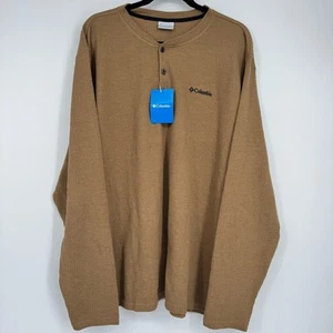 NWT Columbia Men's Pine Peak Waffle Long Sleeve Henley Shirt Top XXL - Picture 1 of 10