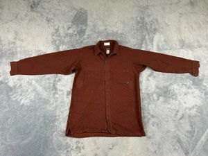 VINTAGE PATAGONIA BRUSHED FLANNEL MENS SHIRT MEDIUM RED ORGANIC COTTON - Picture 1 of 11