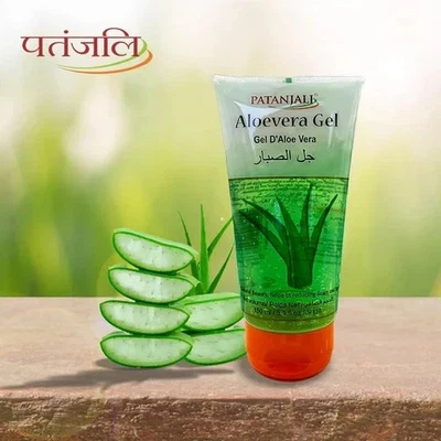 Patanjali Saundarya Aloe Vera Gel 60ml Herbal Skin Moisturizer Hydration Foto 1 de 4