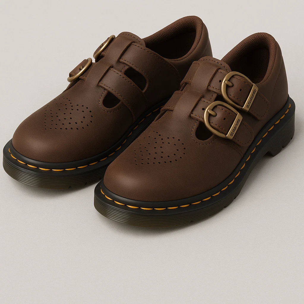 Dr.Martens メリージェーン ブラウン Vintage Dr Doc Martens Brown Leather Mary Jane Shoes Size US L 5