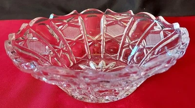 复古切割水晶玻璃小碗 - 令人惊叹的设计! -慈善! — 第 1/4 张图片