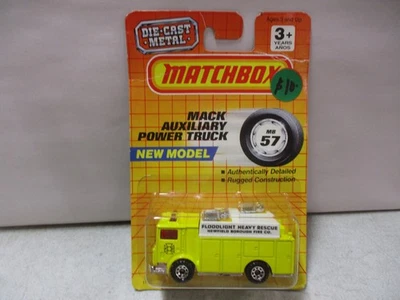 Camión eléctrico auxiliar Matchbox Mack 1991 MB57 Foto 1 de 2