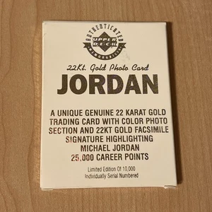 1997 Upper Deck 22kt. Gold Photo Card MICHAEL JORDAN 25,000 Career Points #00645 - Picture 1 of 4