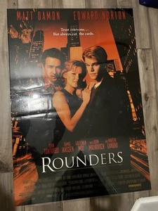 Rounders Vintage Movie Poster Matt Damon Edward Norton Gretchen Mol Hollywood - Picture 1 of 1