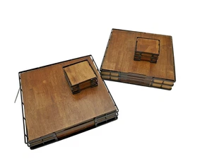 Rustikales Holz Tischset & Untersetzer Set K10 G674 - Bild 1 von 9