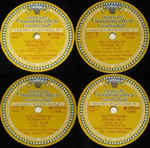 4x78 rpm/DGG/TSCHAIKOWSKY SINFONIE Nr. 5/FERENC FRICSAY - Picture 1 of 1