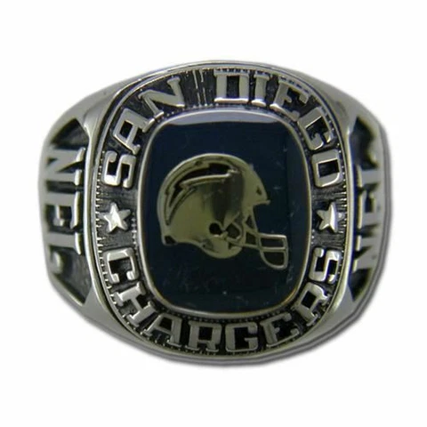 San Diego Chargers Large Classic Silvertone NFL Ring Cover