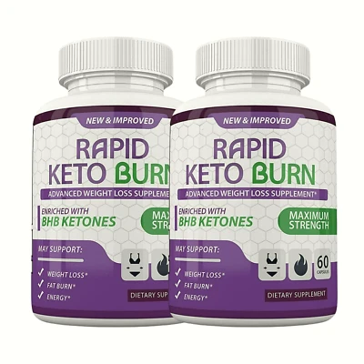 2-Pack Rapid Keto Burn Pills - Keto Supplement for Weight Loss - 120 Capsules - Image 1 of 4
