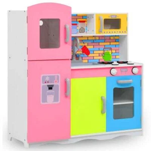 Kinderspielküche MDF 80 x 30 x 85 cm Mehrfarbig - Bild 1 von 10