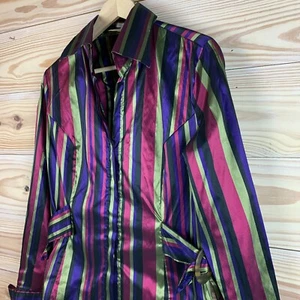 Vtg Nara Camicie Shirt Women V 5 Italy Career Formal Mobwife - Picture 1 of 13