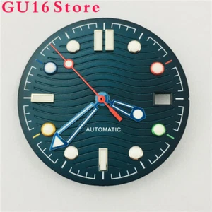 31mm Watch Dial + Watch Hands luminous Fit Japan NH35 NH36 Movement Dial Hands  - Picture 1 of 7