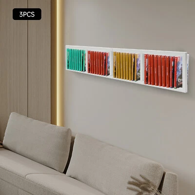 3* CD Wall Mount Racks CD Storage Holder Rack Display  CD-DVD Stand White - Image 1 of 4