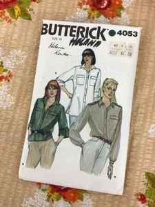 VINTAGE Butterick 4053 Sewing Pattern - Miss Size 18 - Shirt - Picture 1 of 3