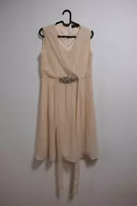 Elegantes Cremefarbenes Ballkleid, Abiball, Kommunion, Festkleid - Bild 1 von 3