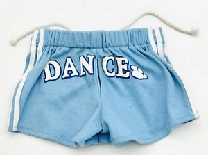 Build-A-Bear Light Blue Dance Shorts w/ Ballet Shoes Print Drawstring EUC - Picture 1 of 4