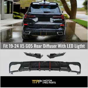 Fits BMW X5 G05 19-24 Corner Splitters & Cover Kit For Car Bumper With LED Light - Foto 1 di 13