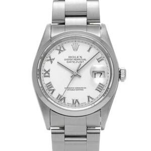 ROLEX Datejust 16200 White Case: 36×36mm Band: 19.5cm Men's Used Watch #114424 - Picture 1 of 5