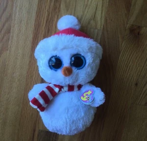 Ty Scoops Snowman 2010 Buddy 10" - New w/Purple Hang Tag - Picture 1 of 3