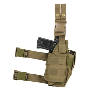 NEW Tactical Leg Thigh Drop Down Pistol w Light or Laser Holster COYOTE TAN - Picture 1 of 8