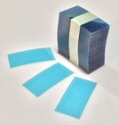 Blue Transparent Plastic Retail Shelf Strips 2.5" x 1.22" - 1,500 PIECES!