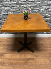 Heavy Duty Contract Quality 800mm x 800mm Chevron Wood Bistro Cafe Table