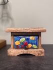 Mango Wood Trinket MiniStorage Box | 1 x Hand Painted Ceramic Drawer