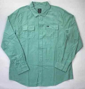 NEW Men's RVCA Regular Fit Freeman Corduroy Button-Front Long Sleeve Shirt 2XL - Picture 1 of 1