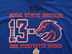 Boise State Broncos 13-0 Fiesta Bowl Mens T Shirt XXL Signed by Jared Zabransky - Picture 1 of 3