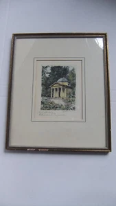 ASCHAFFENBURG - Schönbusch - Freundschaftstempel - Litho - Top gerahmt ! - Bild 1 von 5