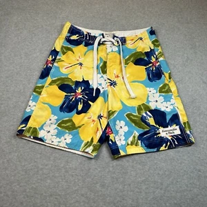 Abercrombie & Fitch Mens S Blue / Yellow Floral Board Shorts *Grommet Missing - Picture 1 of 10