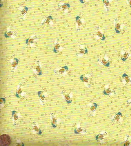 Happy Trails green retro western cowboys broncos Benartex fabric - Picture 1 of 1