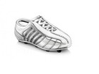 Kinderspardose Fußballschuh versibertes Sparschwein Sneaker Fußball Sparbüchse 