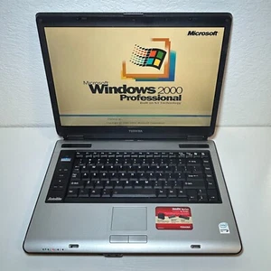 Toshiba Laptop Vintage Retro Gaming Win 2k WARRANTY w/Charger + Batt EXTRA Clean - Picture 1 of 19