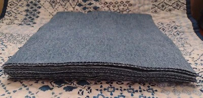 Denim Blue Jean Fabric Squares 9 1/2" x 9 1/2" Lot of 25 For Rag Quilt  Craft - Image 1 of 2