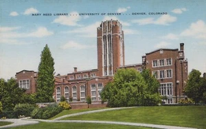 Denver Colorado University of Denver Mary Reed Bibliothek Postkarte - Bild 1 von 2